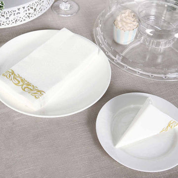 Scroll Design Napkins for a Glamorous Tablescape