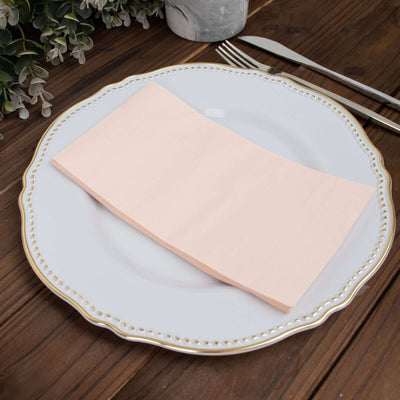 50-Pack Paper Napkins 2-Ply Soft Blush - Dinner Party Napkins