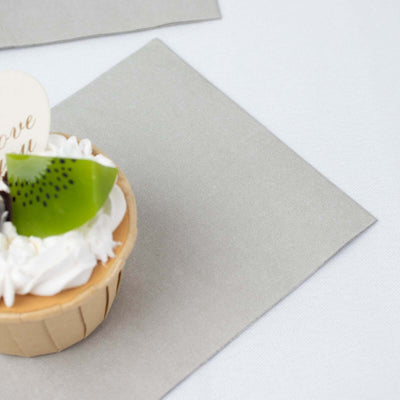 50-Pack Paper Napkins 2-Ply Soft Silver - Dinner Party Napkins