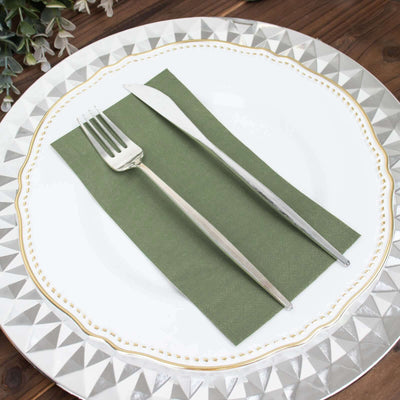 50-Pack Paper Napkins 2-Ply Soft Dusty Sage Green - Dinner Party Napkins