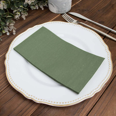 50-Pack Paper Napkins 2-Ply Soft Dusty Sage Green - Dinner Party Napkins