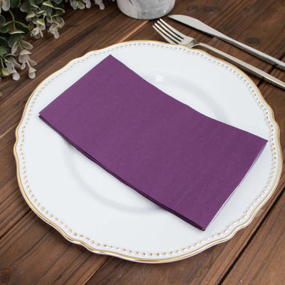 50-Pack Paper Napkins 2-Ply Soft Purple - Dinner Party Napkins