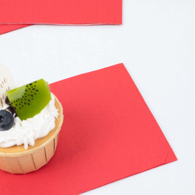 50-Pack Paper Napkins 2-Ply Soft Red - Dinner Party Napkins