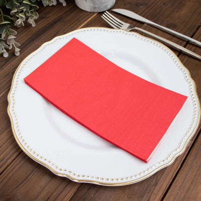 50-Pack Paper Napkins 2-Ply Soft Red - Dinner Party Napkins