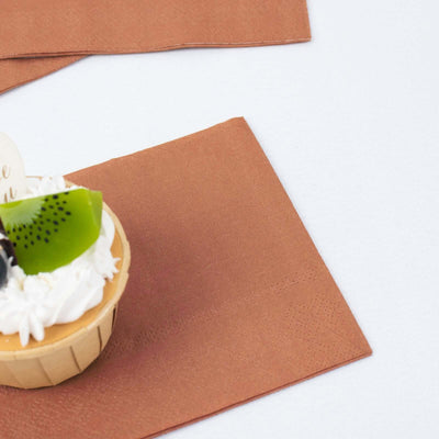 50-Pack Paper Napkins 2-Ply Soft Terracotta (Rust) - Dinner Party Napkins