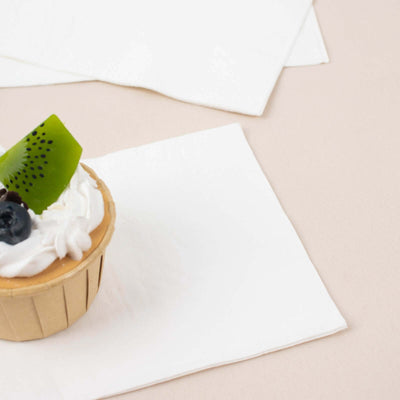 50-Pack Paper Napkins 2-Ply Soft White - Dinner Party Napkins for Wedding Receptions and Cocktails