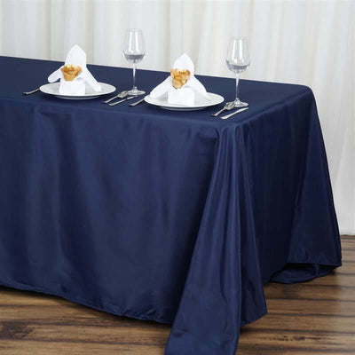 Polyester Rectangle Tablecloth 50"x120" Navy Blue - Durable and Easy-to-Clean Table Cover
