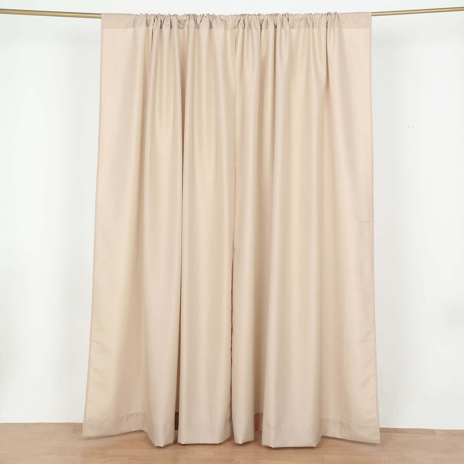 2 Pack Nude Polyester Backdrop Curtains 10ftx8ft | eFavormart.com