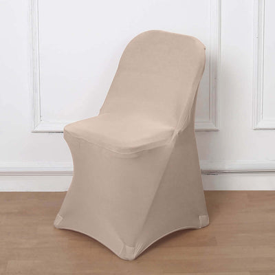Stretch Spandex Folding Chair Cover Nude - Durable 160GSM Fitted Slipcover