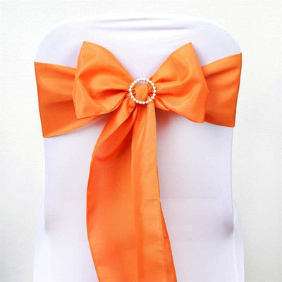 5 Pack Polyester Chair Sashes 6"x108" Orange