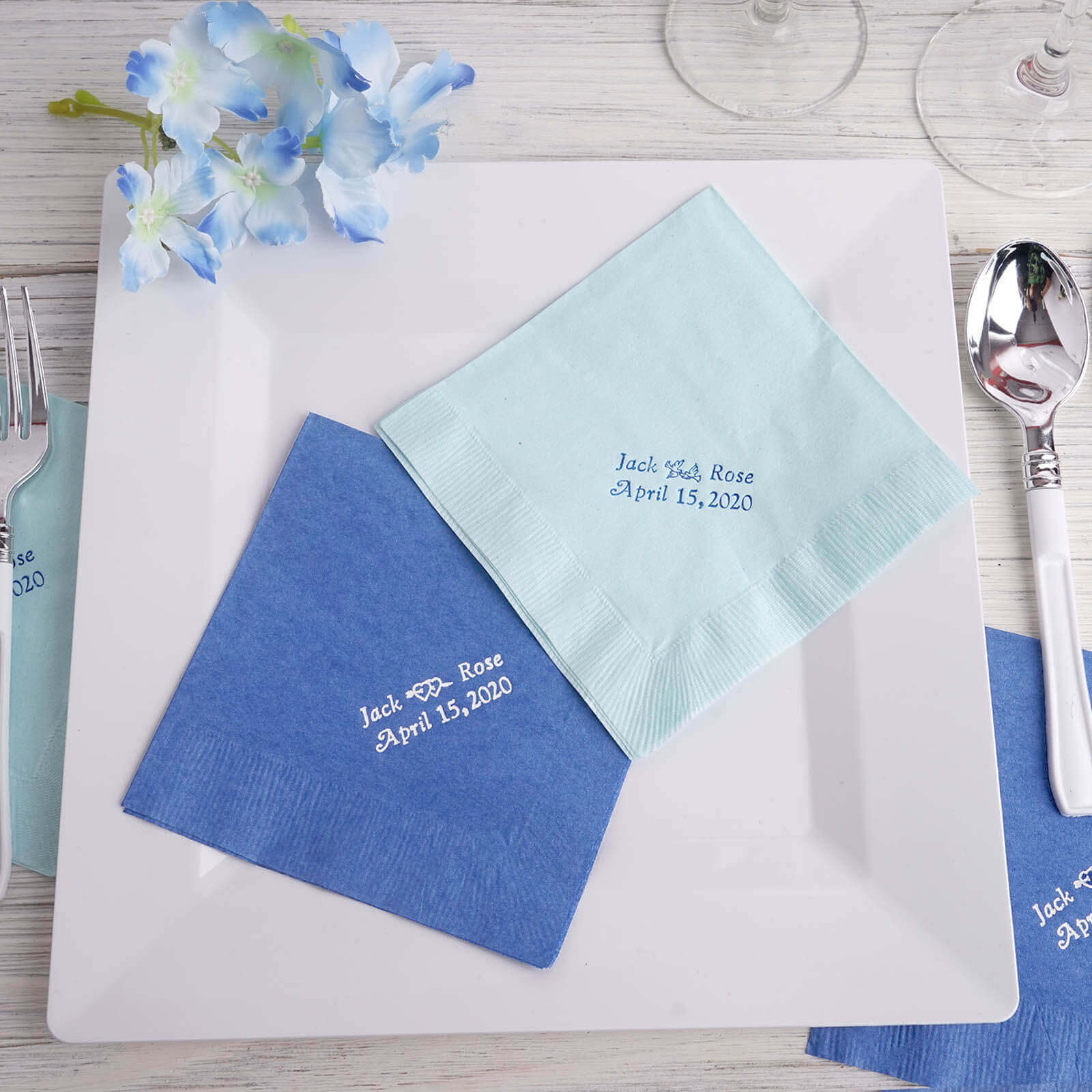 100Pack Personalized Monogram Napkins