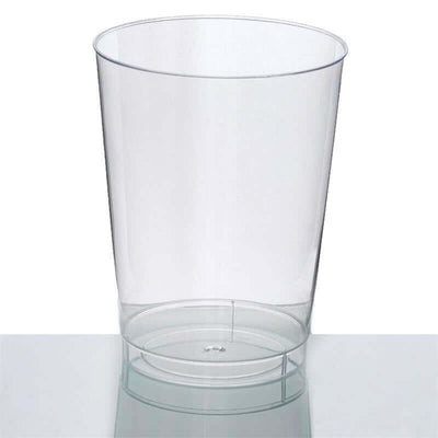 25-Pack Plastic Tumbler Cups 10oz Clear - Disposable Crystal Drinking Glasses for Parties
