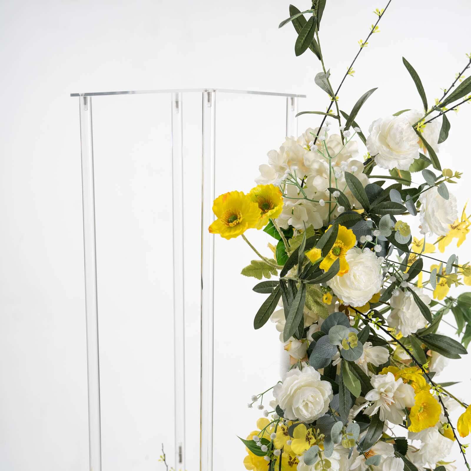 48 Clear Acrylic Floor Vase With Mirror Base 9440