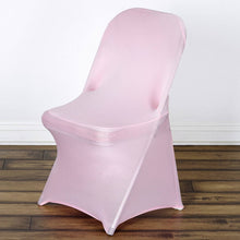 Pink Spandex Stretch Fitted Folding Slip On Chair Cover - 160 GSM