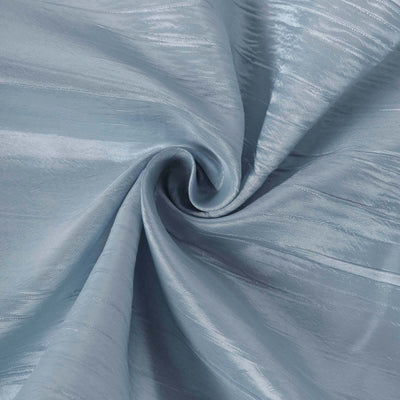 Taffeta Table Runner 12"x108" Dusty Blue - Accordion Crinkle Table Linen
