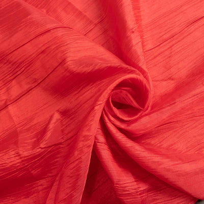 Taffeta Table Runner 12"x108" Red - Accordion Crinkle Table Linen