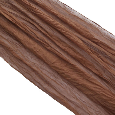 Gauze Cheesecloth Table Runner 10ft Cinnamon Brown - Rustic Boho Table Linen