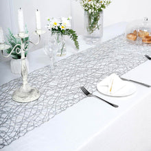 String Woven 16 Inch x 72 Inch Table Runner In Metallic Silver