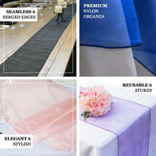 Organza 14 Inch x 108 Inch Fuchsia Table Top Runner