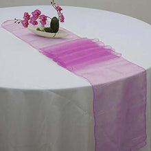 Fuchsia Organza 14 Inch x 108 Inch Table Top Runner