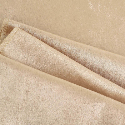 Premium Velvet Table Runner 12"x108" Champagne - Sheen Finish Reusable Linen