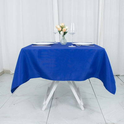 Premium Polyester Square Tablecloth 54"x54" Royal Blue - 220GSM Wrinkle-Resistant Table Cover
