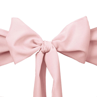 5 Pack Polyester Chair Sashes 6"x108" Blush