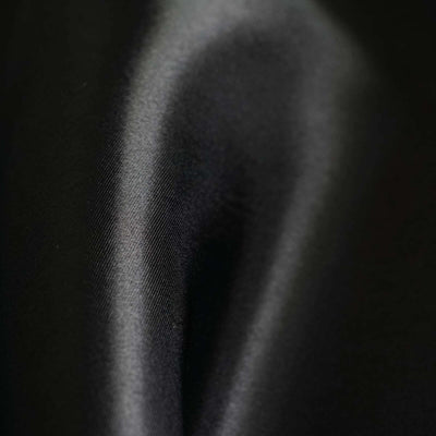 5 Pack Satin Chair Sashes 6"x106" Black - Reusable Chair Bows with Smooth Luxurious Finish for Weddings & Banquets