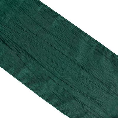 5 Pack Taffeta Chair Sashes 6"x106" Hunter Emerald Green Accordion Crinkle - Sophisticated Decorative Design