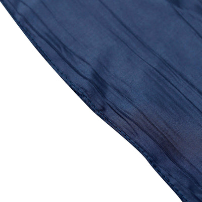 5 Pack Taffeta Chair Sashes 6"x106" Navy Blue Accordion Crinkle - Sophisticated Decorative Design