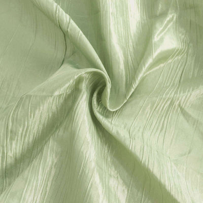 5 Pack Taffeta Chair Sashes 6"x106" Sage Green Accordion Crinkle - Sophisticated Decorative Design