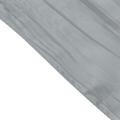 5 Pack Taffeta Chair Sashes 6"x106" Silver Accordion Crinkle - Sophisticated Decorative Design