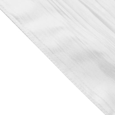 5 Pack Taffeta Chair Sashes 6"x106" White Accordion Crinkle - Sophisticated Decorative Design for Events