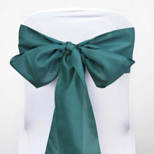 Pack of 5 Polyester Chair Sashes in Peacock Teal Color#whtbkgd 