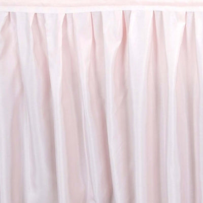 Polyester Table Skirt 21ft Blush - Stylish Pleated Table Cover