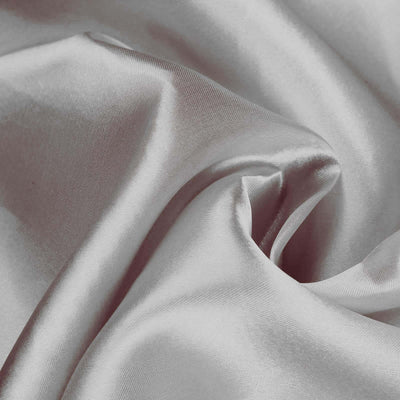Satin Round Tablecloth 120" Silver - Seamless Table Cover