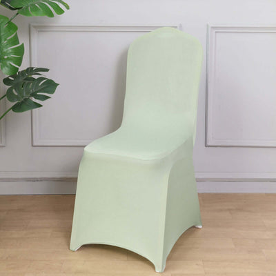 Spandex Stretch Fitted Banquet Chair Cover 160GSM Sage Green - Durable Slip-On Slipcover