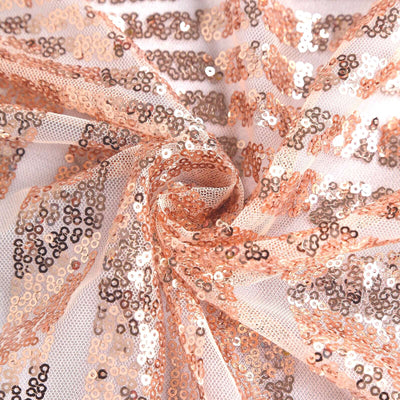 Sequin Rectangle Tablecloth 90"x132" Rose Gold with Diamond Pattern Design - Seamless Shimmering Decor Table Topper