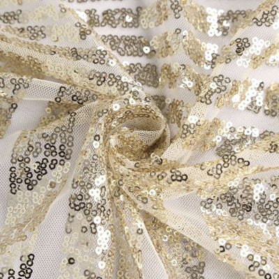 Sequin Rectangle Tablecloth 90"x132" Champagne with Diamond Pattern Design - Seamless Shimmering Decor Table Topper