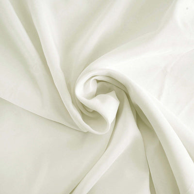Premium Polyester Round Tablecloth 132" Ivory - Seamless 220GSM Table Cover
