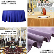 Burgundy Seamless Polyester Round Tablecloth 132" for 6 Foot Table With Floor-Length Drop