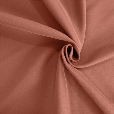 Premium Polyester Round Tablecloth 132" Terracotta (Rust) - Seamless 220GSM Table Cover
