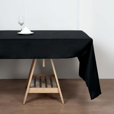 Polyester Rectangle Tablecloth 50"x120" Black - Durable and Easy-to-Clean Table Cover