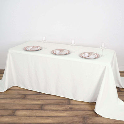 Polyester Rectangle Tablecloth 50"x120" Ivory - Durable and Easy-to-Clean Table Cover