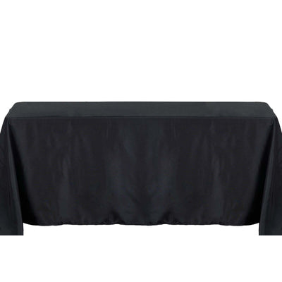 Polyester Rectangle Tablecloth 54"x96" Black - Linen Texture Table Cover