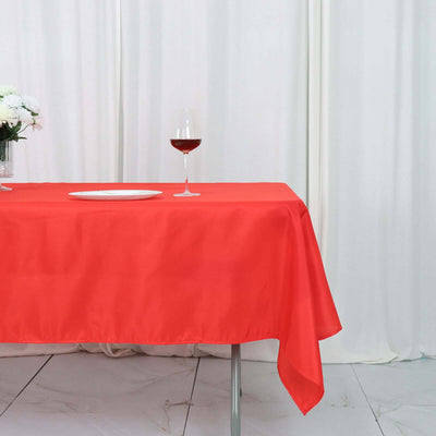 Polyester Rectangle Tablecloth 54"x96" Red - Linen Texture Table Cover