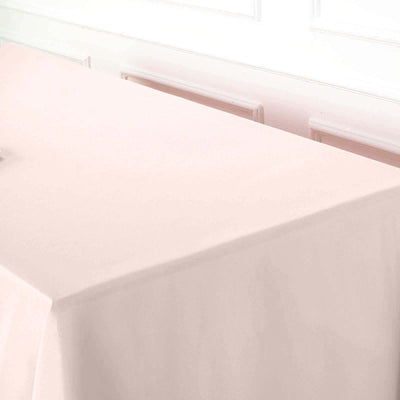 Polyester Rectangle Tablecloth 60"x102" Blush - Wrinkle-Resistant Finish