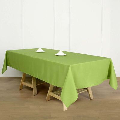 Polyester Rectangle Tablecloth 60"x102" Apple Green - Wrinkle-Resistant Finish