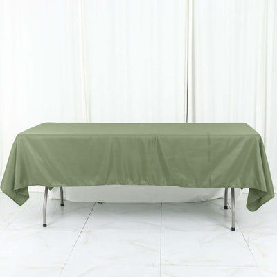 Polyester Rectangle Tablecloth 60"x102" Dusty Sage Green - Wrinkle-Resistant Finish