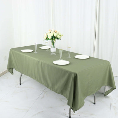 Polyester Rectangle Tablecloth 60"x102" Dusty Sage Green - Wrinkle-Resistant Finish